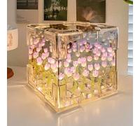 TaimeiMao Lampara Tulipanes,Lámpara Tulipán Espejo,Tulipanes DIY Tulipanes Luz Nocturna Tulipán,Luz Nocturna Tulipanes para Dormitorio,Sala de Estar,Escritorio,Decoración Del Hogar (Púrpura)