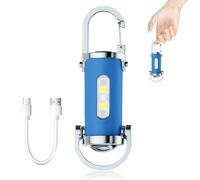 TaimeiMao Llavero Mini Superbrillante de 1200LM, Mini Linterna LED Superbrillante, Linterna LED Recargable, Linterna Impermeable para Hogar, Auto, Trabajo al Aire Libre, Viajes, Camping (Azul)
