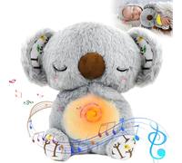 TaimeiMao Nutria Bebe Dormir, con Luces Musicales y Movimientos Respiratorios Rítmicos, Peluche Que Respira, Peluche Que Respira para Ansiedad, Regalos para Bebes Recien Nacidos