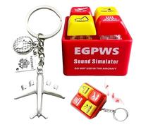 TaimeiMao Pilot & Crew - Llavero de alerta con simulador de sonido Egpws, llavero personalizado, llavero de emergencia, regalo para los fans de la aviación