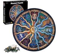 TaimeiMao Puzzle 1000 Piezas Adultos, Puzzles Redondo Creativo Rompecabezas de Constelación Pintados - 67.5CM