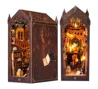 Taimimy DIY Book Nook Kit de Casa de Muñecas en Miniatura Maquetas, DIY Miniature House con Muebles y Luces LED, Decoración del hogar, Regalo para Niño Adultos Cumpleaños Navidad(Biblioteca mágica)
