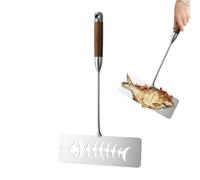 tainless steel fish spatula- Ergonomic Wooden Handle Flipper Kitchen Tool
