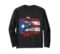 Taino Woman Bandera de Puerto Rico Orgullo Heritage Boricua Boriken Manga Larga