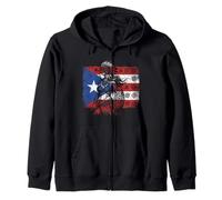Taino Woman Bandera de Puerto Rico Orgullo Heritage Boricua Boriken Sudadera con Capucha