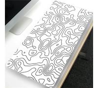Tainrun Alfombrilla de Ratón para Juegos 800x400x2mm Alfombrilla de Ratón Grande Blanco Negro Topografía Superficie Especial Mejorar la Precisión y la Velocidad para Jugadores Oficina