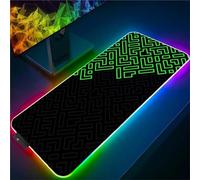 Tainrun Alfombrilla de Ratón para Juegos RGB XXL 800x300x4mm Alfombrilla Raton LED Gaming Extra Grande Geométrico con 14 Modos de Iluminación 7 Colores para Jugadores PC