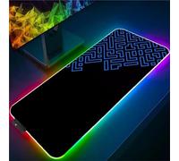 Tainrun Alfombrilla de Ratón RGB 900x400x3mm XXL Grande Alfombrilla de ratón para Juegos LED 14 Efectos de Iluminación Alfombrilla Ratón Gaming para Gamers PC y Portátil, Geométrico