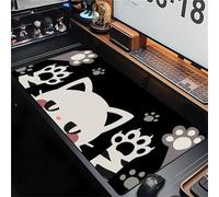 Tainrun Alfombrilla de Ratón XXL 800x400x2mm Lindo Gato Grande Alfombrilla Raton Gaming con Base de Goma Antideslizante,Adecuada para Jugadores,PC y portátil