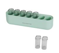 Tainrunse Pastillero para el hogar, caja de viaje mini portátil de gran capacidad, sin olor, 7 rejillas con tapa separada, a prueba de polvo, una semana, pequeño, verde