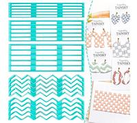 TAINSKY Herramienta de rayas de arcilla polimérica, cortador de tablero de cuadros para hacer aretes, joyas, 5 piezas guía de textura de líneas de rayas, cortadores de aretes de arcilla, herramientas