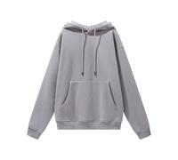 TAIOYHD Men’s 2025 Winter Casual Sports Set - Fleece-Lined Hoodie & Joggers, Warm Loose Fit Gym & Streetwear, Anti-Wrinkle, 18-25 Yrs(Light Gray,XXL)