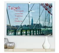 Taipeh, Metropole zwischen Tradition und Moderne. (hochwertiger Premium Wandkalender 2026 DIN A2 quer), Kunstdruck in Hochglanz: Taipeh, die ... Altes und Modernes nebeneinander existiert.