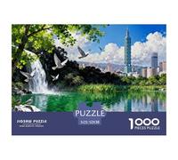 Taipei 101 Skyline Puzzle De Madera Impermeable Puzzles De 1000 Piezas Regalos para Adultos Imposible Rompecabezas Juegos Educativos