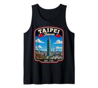 Taipei Taiwán Vacaciones a Taipei Viaje Familiar Coincidencia Camiseta sin Mangas