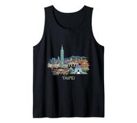Taipei Taiwán Viaje Souvenir City Landmark Gift Camiseta sin Mangas