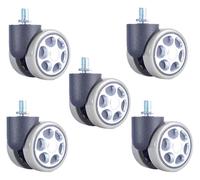 TAIPINGOZ Ruedas Silla Oficina Ruedas para sillas de Oficina Rueda giratoria for Muebles Ruedas de Repuesto de 60 mm Ruedas silenciosas con Rosca M10 5 × for Pisos Duros
