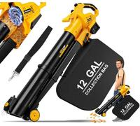 TAIRDA Soplador de hojas al vacío compatible con batería Dewalt de 20 V | (Solo herramienta), soplador de hojas inalámbrico 3 en 1 con bolsa de recolección de 45 L, modo turbo para limpieza de