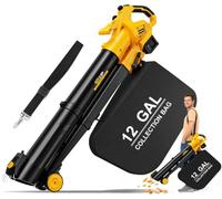 TAIRDA Soplador de hojas Pro compatible con batería Dewalt de 20 V | Solo herramienta, combo de soplador de vacío inalámbrico 3 en 1 mejorado, bolsa de 12 galones, modo turbo para limpieza de
