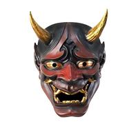 tairong Japonés Prajna NOH Kabuki Máscara de Cosplay de Halloween Japonés Diablo Sellado Hannya Demon Oni Samurai Máscara de Resina de Cara Completa Grimace Props Cosplay