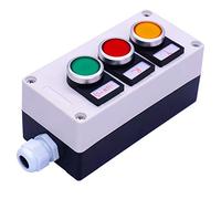 Tais/22 mm 10A 440V 1NO 1NC rojo amarillo verde signo momentáneo pulsador interruptor pulsador estación (Warranty 3 años) LA38-11BNGRY-Box