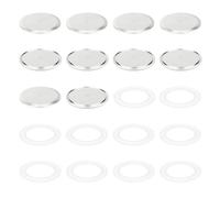 TAISHER 10PCS Acero inoxidable 304 Accesorios sanitarios para tuberías Tapón de extremo Diámetro exterior del tubo 2.5" Brida Tri Clamp 2.5" 77.5MM con 10PCS Juntas de silicona