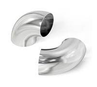 TAISHER 2PCS Acero inoxidable 304 Codo de mandril 90 grados Diámetro exterior 2.25" - Espesor de pared 16GA/1.6mm, para pasamanos de escalera.