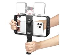 Taisioner Estabilizador de Video para teléfono Inteligente, Estuche de vlogging, estabilizador de Video con Zapata fría para cineasta, gráfico de Video, Compatible con iPhone 15/14/13/12/Pro MAX y