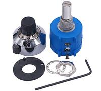 Taiss Potenciómetro multigiro de /100 K ohmios 3590S-2-104L Potenciómetro de precisión de alambre giratorio de 10 vueltas con perilla giratoria