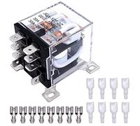 Taiss relé DC 24V Relé de potencia electromagnética DPDT 2NO 2NC bobina 8 pines 30A para control remoto, sistema de control automático JQX-12F/2Z DC24V