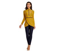 TaissBocco Full Swimming Costume Burkini For Women Modest Girls Swimsuit Islamic Swimwear Plus Size(XL, T8)