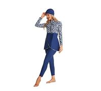 TaissBocco Full Swimming Costume Burkini For Women Modest Girls Swimsuit Islamic Swimwear Plus Size(M, T19)