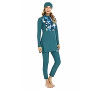 TaissBocco Full Swimming Costume Burkini For Women Modest Girls Swimsuit Islamic Swimwear Plus Size(XXL, T3)