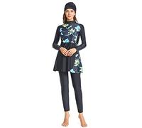 TaissBocco Full Swimming Costume Burkini For Women Modest Girls Swimsuit Islamic Swimwear Plus Size(XL, T6)