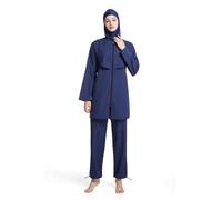 TaissBocco Women's Muslim Swimwear Burkini - 3 Piece Full Coverage Modest Swimsuit Long Sleeve Rash Guard & Pants Quick Dry(XXL, T2)