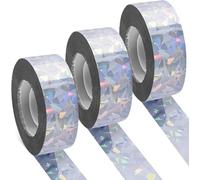 TAIVIN Cinta Reflectante Repelente para Aves,3 Rollos,100m x 2.4cm | TAIVIN Cinta Antipájaros,Cinta de Doble Cara para Jardín,Balcón,Árboles Frutales & Terraza,Resistente al Viento y la Lluvia