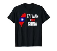 TAIWÁN NO ES China Libertad Democracia Independencia Camiseta gráfica económica, Hombre, Negro, S