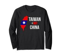 TAIWÁN NO ES China Libertad Democracia Independencia Manga Larga