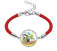Taiwan Travel 101 Building China Lucky Red String Pulsera hecha a mano