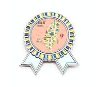 Taiwan Travel Attractions - Broche de insignia de China con medalla ganadora del premio, Medium, Metal