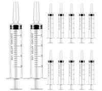 TAIXING 12 Piezas Jeringas 20ml, Esteril Jeringuilla de Plastico Sin Aguja, Jeringa de Líquido Reutilizable, para Alimentar Animales, Riego de Plantas, Medición de Líquidos para Laboratorio