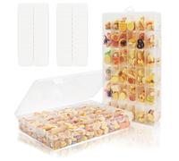 TAIXING 2 Piezas Snack Box con 36 Rejillas Extraíbles, Cuencos Aperitivos con Compartimentos, Bandeja de Aperitivos con Tapa para Chocolates Chips Frutos Secos Galletas Caramelos Pequeños Artículos
