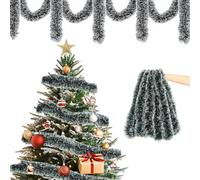 TaiXinYuly 10M Guirnalda de Navidad,Guirnalda Navidad,Guirnalda de Abeto Navideño Decoración Navideña, Artificial, Aplicable a Christmas Tree Wreath Decorating Outdoor (Verde Oscuro)