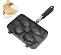 Taiyaki-Form | Antihaftbeschichtete, 4 fach Fischförmige Form | Doppelseitige Für Cupcakes | Ideal Für Zuhause, Wohnung, Küche, Reisen, Picknick, Camping, Outdoor-Küche, Backen, Fleischkuchen U