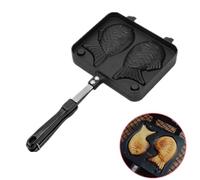 Taiyaki Máquina para hacer pasteles en forma de Utensilios para hornear antiadherentes Máquina para hacer gofres Molde de aleación de aluminio Molde doble para hornear Herramientas para hornear To
