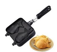 Taiyaki - Molde para tartas japonés antiadherente en forma de pescado | Sartén para gofres de cocina para taiyaki, salsa de vainilla, queso, mantequilla de maní y rellenos dulces |