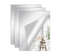 Taiyeestar 3 espejos autoadhesivos para azulejos, 40 x 30 cm, lámina de espejo flexible, espejo acrílico para paredes, puertas, baños y armarios