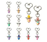 TAIYOU 10pcs Colgante ángel Llavero para Boda Bautizo Estilo Ángel Guarda Llavero Colgantes Regalos para Comunión Confirmación Bautizo Navidad