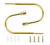 TAIYOU 2pcs Alzapaños Cortinas Metal Gancho Sujeciones Cortinas Ganchos Cortina Alzapaños Decorativos para Dormitorio Sala de Estar Cuarto de Baño Comedor Café Oro Cabeza Cilíndrica