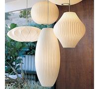 TAIYUESHAN Lámpara Colgante de Techo de Seda para Sala de Estar, Dormitorio, Hotel, cafetería, decoración, Farol Blanco Moderno